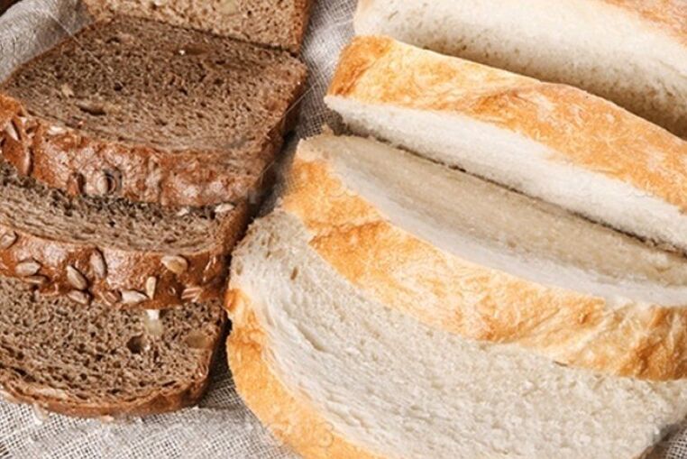 With gout, black and white bread is allowed