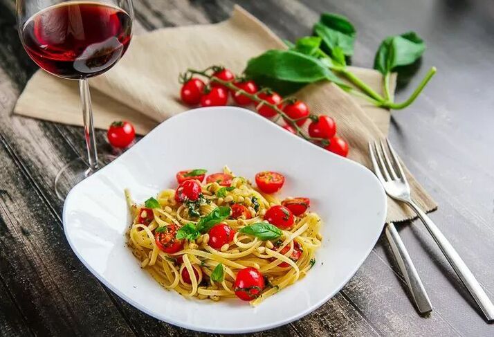 pasta on the Mediterranean diet